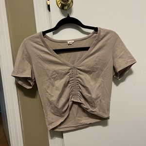 Aritiza Wilfred crop top tan